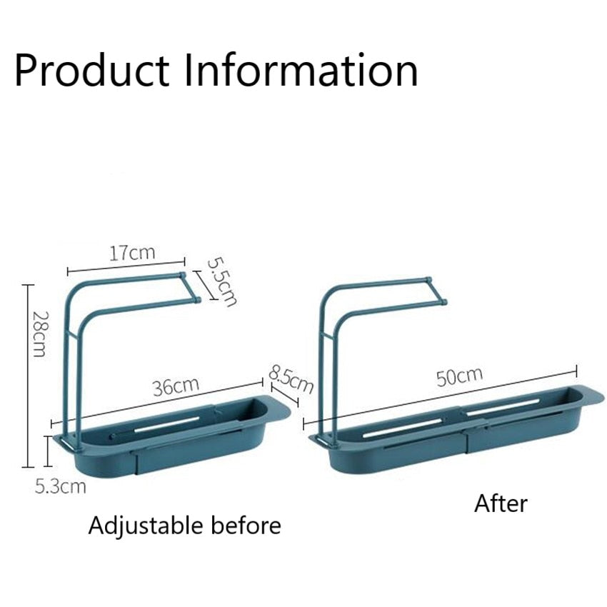 telescopic sink shelf
